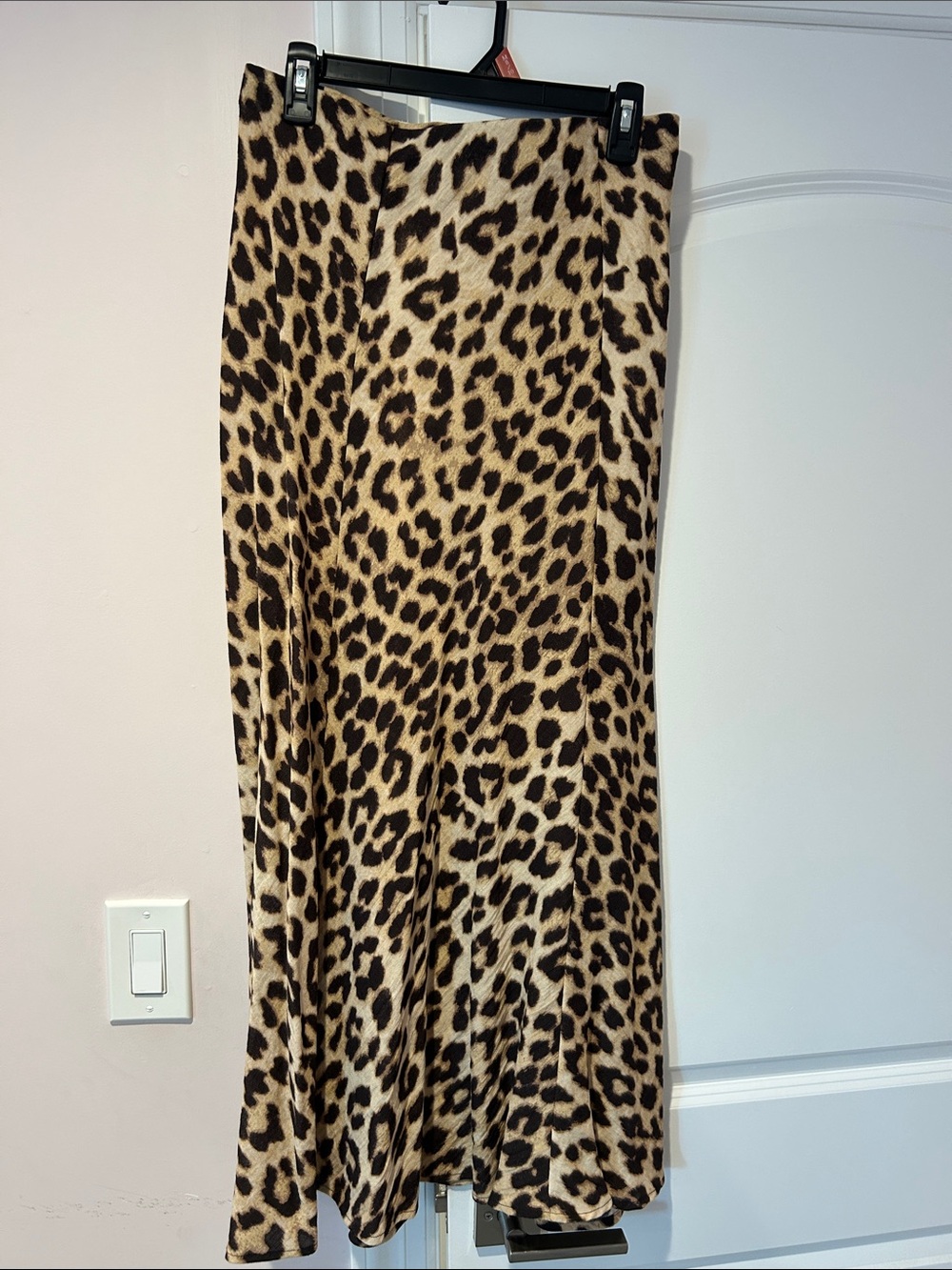 Leopard Print maxi Skirt - Beige/Brown